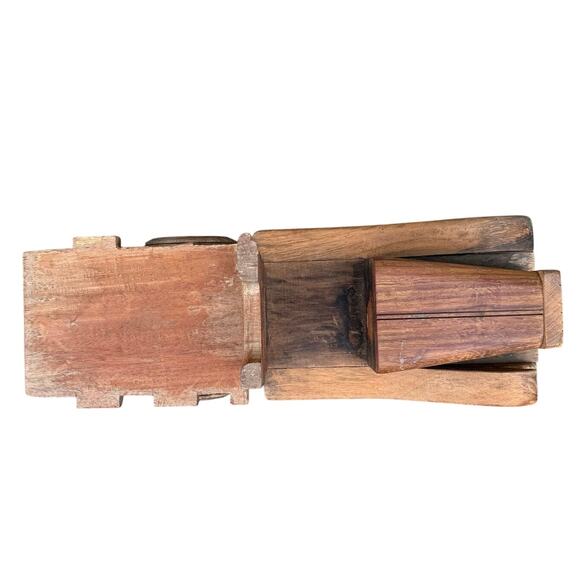 Vintage Handmade Wooden Toy Truck Rustic Car Collectible Decor 13.5" - Picture 7 of 10